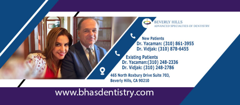 Dentist Beverly Hills CA Beverly Hills Advanced Specialties of Dentistry Dr. Frank Vidjak Dr. Fanny Yacaman cover 2 768x337