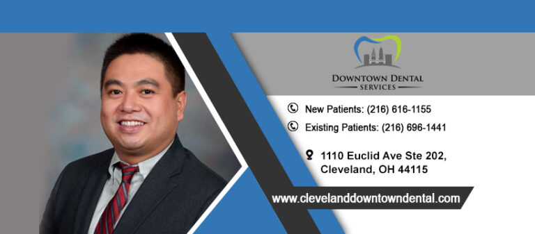Dentist Cleveland OH Downtown Dental Services Dr. Gang Anthony Lu DMD PhD cover 1 768x337