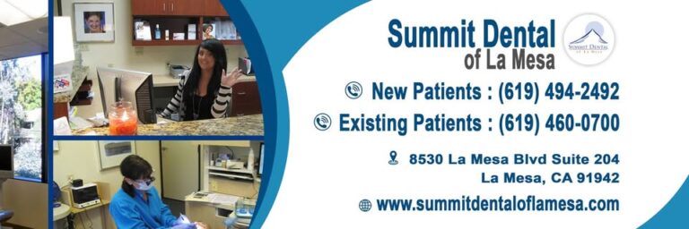 Dentist La Mesa CA Summit Dental of La Mesa Richard B. Evans DDS COVER 1 768x256