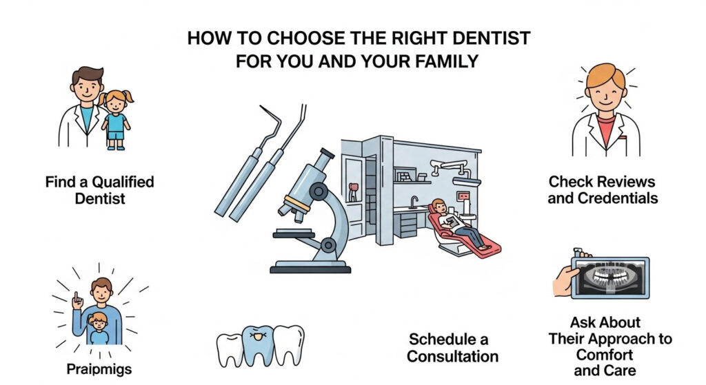 How to Choose the Right Dentist for You and Your Family.