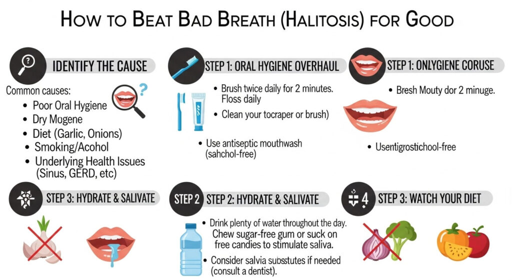 How to Beat Bad Breath (Halitosis) for Good: A Step-by-Step Guide.
