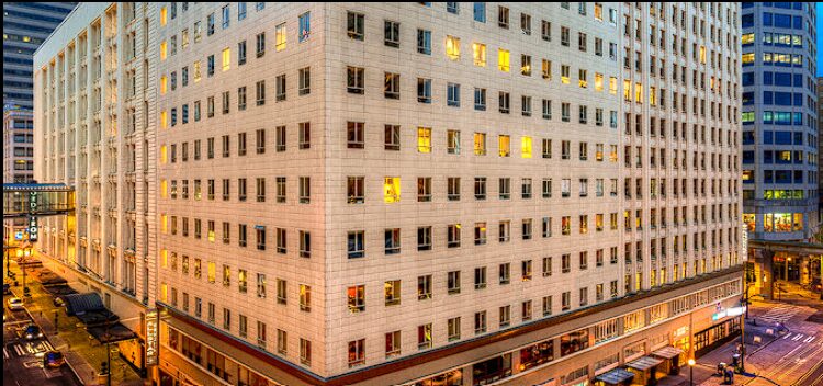 Exterior view office building Seattle dentist Moritis Shin Dentistry of Seattle