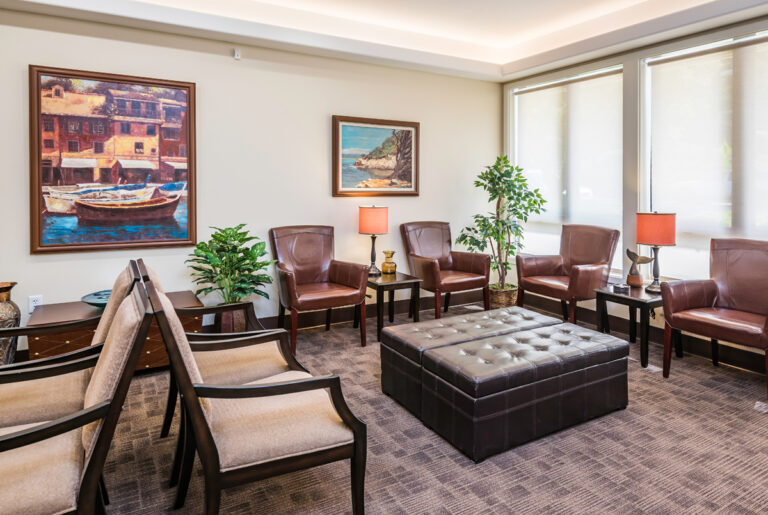 Waiting area at Pier 210 Dental Group Auburn CA 768x515